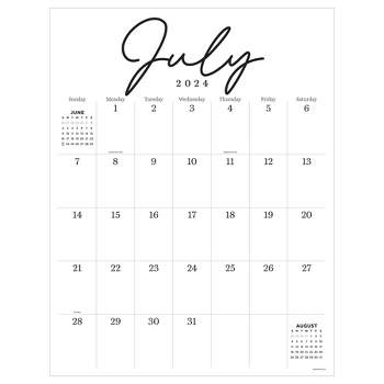 TF Publishing July 2024-June 2025 Monthly Wall Calendar 22"x17" Script