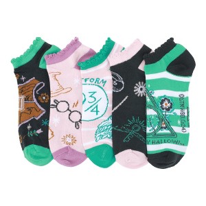 Harry Potter Icons Women's 5-Pair Ankle Socks - 1 of 4
