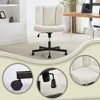 ALEXOUN Armless Desk Chairs with Wheels,Adjustable High,Comfy Cross Legged Swivel Vanity Chair with Back,Cute Home Chair,for Office,Vanity Desk - 2 of 4