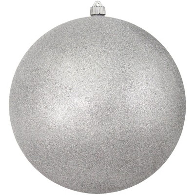 Christmas by Krebs Glitter Silver Shatterproof Christmas Ball Ornament 12" (300mm)