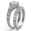 Slickblue Women's Polished Stainless Steel Ring with Clear CZ, No Plating, Wedding Ring, Size 5-10 - 4 of 4