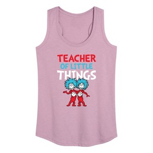 Women's - Dr. Seuss - Teacher Of Little Things Graphic Racerback Tank - 1 of 4