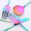 REGALWOVEN Stainless Steel Mirror Polished Flatware with Knife Spoons and Fork 24 Pieces - 3 of 4