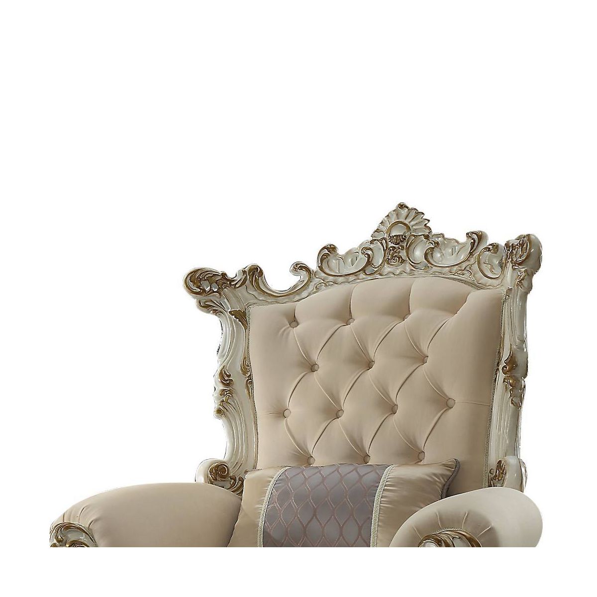 Acme Furniture 38" Picardy II Accent Chair Fabric/Antique Pearl - thumbnail 2
