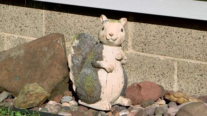Sunnydaze Silas the Woodland Squirrel Statue - Indoor/Outdoor Decorative Figurine - 13.5", 2 of 11, play video