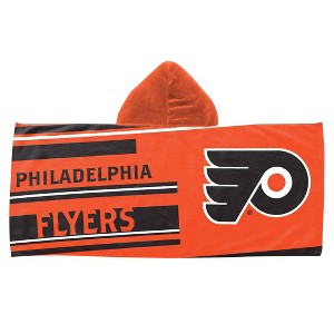 22"x51" NHL Philadelphia Flyers Youth Hooded Beach Towel - 1 of 3