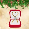 Polarx 4.0 Inch Engagement Ring Christmas Tree Ornament , Christmas Decor Love Jewelry Box (1PC) - 2 of 4
