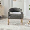 PAGED Accent Chair with Open Back, Reading Chair with Solid Wood Legs, Barrel Chair for Living Room - 2 of 4