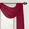 Celine Sheer 55 x 216 in. Sheer Curtain Scarf Valance Burgundy - 2 of 3