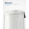 2.6 Gallon Slim Bathroom Trash Can with Soft Close Lid, Stainless Steel Garbage Can, Small Step-on Trash Bin with Inner Bucket, Rear Handle - 4 of 4