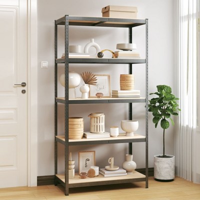 VidaXL 5-Layer Heavy-duty Shelf Gray Steel&Engineered Wood