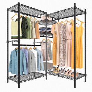 VIPEK Classic L6 Heavy Duty Clothes Rack L Shape Clothing Rack 5-Tier Wire Garment Rack Freestanding Closet, Max Load 850LBS - 1 of 4