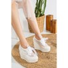 Sheri - Ivory Lace High Heel Wedding Sneakers | Forever & Always Shoes - 4 of 4