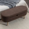 NicBex Modern 44.9" Velvet Storage Bench with Wood Legs for Bedroom and Living Room - 3 of 4