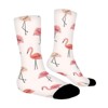 Flamingos Women Printed Crew Socks Funny Funky Socks Soft Polyester Novelty Gifts for Artists Men - 4 of 4