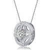 Guili CZ White Cubic Zirconia Accent Round Pendant Necklace - 2 of 2