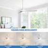 High CFM Ceiling Fans with Lights and Remote Reversible Quiet DC Motor 6 Speeds Dimmable 52'' Modern Ceiling Fan for Bedroom Kitchen Outdoor Patios - 4 of 4
