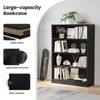 ORRD 3-Shelf Wood Bookcase Freestanding | Adjustable Shelves Storage Organizer for Home Office, Mahogany - 4 of 4