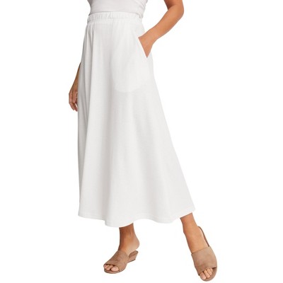 Jessica London Women's Plus Size Soft Ease Midi Skirt
