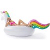 Jasonwell Giant Inflatable Unicorn Pool Float – 3X-Large Rideable Summer Float for Kids & Adults & Inflatable Rainbow Drink Holder for Pool Party - 4 of 4