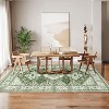 Washable Rug Vintage Distressed Non-Slip Foldable Low Pile Traditional Indoor Carpet for Living Room Bedroom Office - 3 of 4