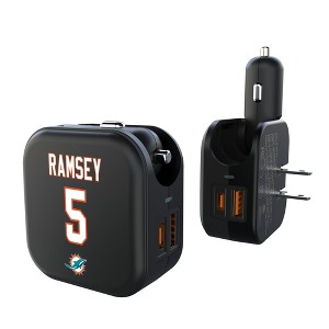NFL Miami Dolphins Players Game Tactic 18-Watt 2 in 1 USB A/C Charger - 1 of 3