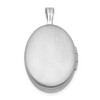 Black Bow Jewelry 19mm Satin and Polished Diamond Oval Locket in Sterling Silver - 3 of 4