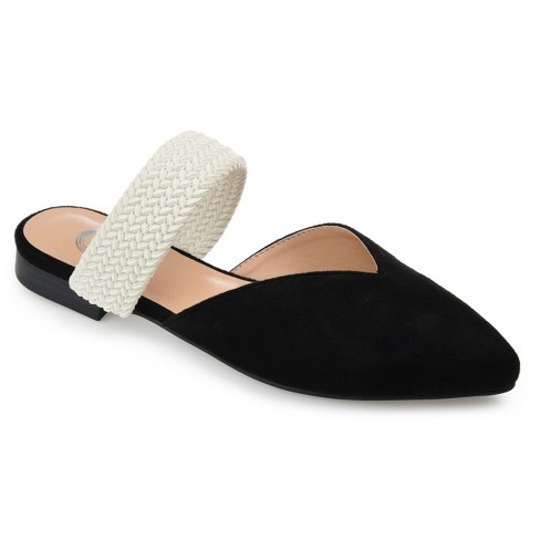 Journee Collection Womens Roxeene Slip On Pointed Toe Mules Flats Black ...
