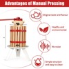 Manual Fruit Wine Press, Wood Steel Fruit and Wine Press With T-Handle, Wine Making Press for Outdoor, Kitchen, Assembly Required - 3 of 4