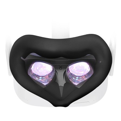 Insten Silicone Face Cover Mask for Oculus Quest 2, Sweatproof, Washable, Light Blocking & Comfortable VR Headset Accessories, Black