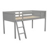 TIRAMISUBEST Twin/Full Size Wood Low Loft Bed with Ladder, ladder can be placed on the left or right, Kids Loft Bedframe with Guardrail - 4 of 4