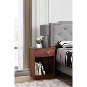 NicBex Modern Minimalist Nightstand with Drawer and Open Storage Shelf Bedside Table End Table for Bedroom, Living Room - 1 of 4