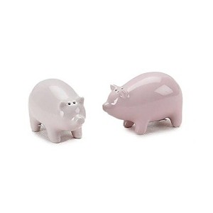 Omniware Simsbury Salt & Pepper Shaker Set, 6oz Stoneware Dispensers with Distinctive "S" & "P" Lids, Lead-Free Glaze, Dishwasher Safe - 1 of 1