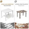 Crestlive Products Outdoor Side Table Aluminum Rectangular Side/End Table, Small Patio Coffee Bistro Table for Outdoor Indoor - 4 of 4