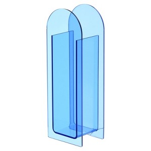 Unique Bargains Geometric Plastic Arch Acrylic Decorative Floral Vase Clear - 1 of 4