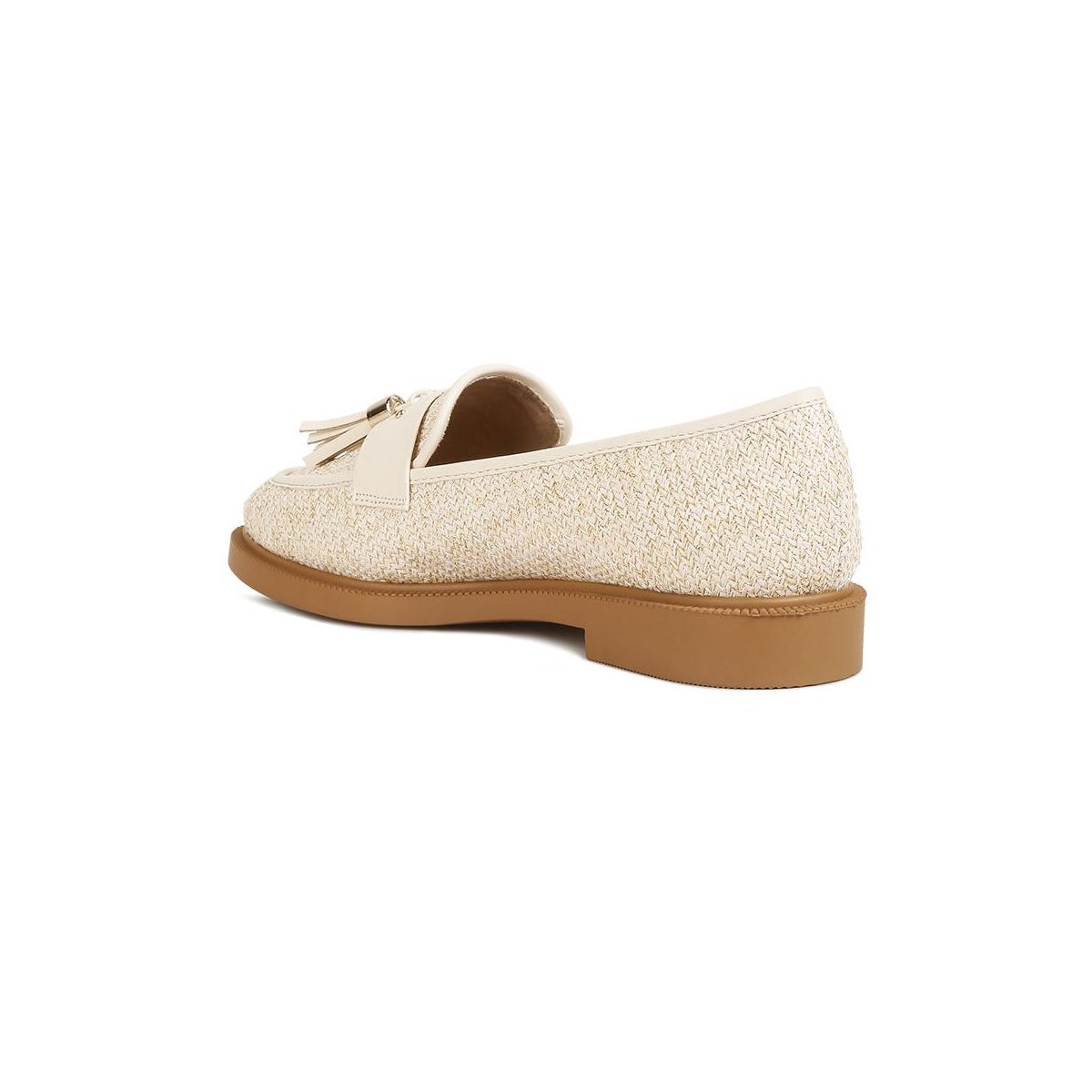 Женские туфли London Rag Womens Foxford Tassle Detail Raffia Loafers 7 — фото 6