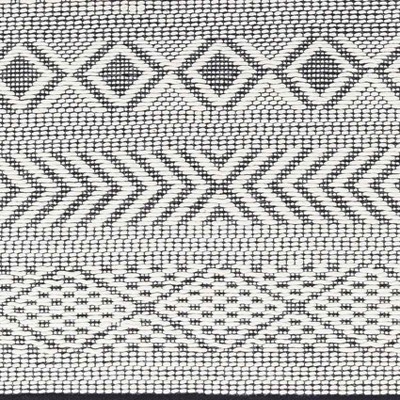 Owensboro 5' x 7'6" Black and Gray Hand-Knotted Wool Area Rug