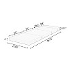 Okak Premium Acacia Patio Chaise Lounge with Wide Base&Water-Resistant Cushion,5.75"Thick Outdoor Long Chair Pool Chaise for Deck,Poolside - 4 of 4