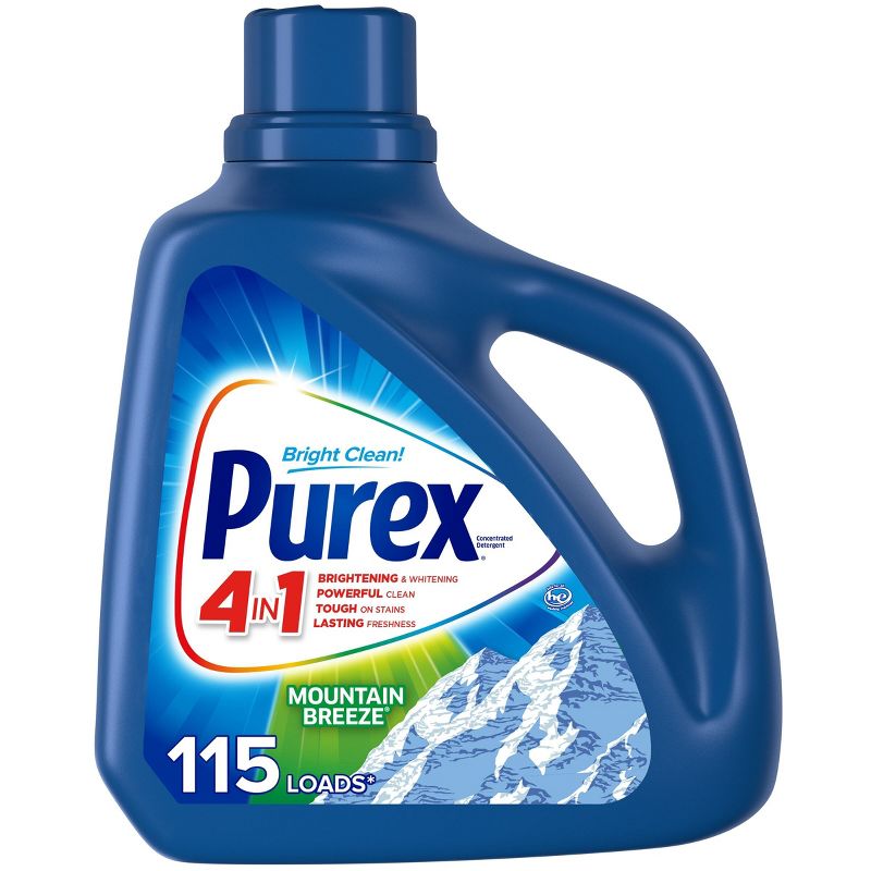 Purex Mountain Breeze HE Liquid Laundry Detergent - 150 fl oz, 1 of 8