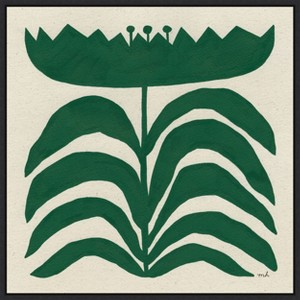 Amanti Art Delighted Floral III Emerald by Moira Hershey Canvas Wall Art Print Framed 22 x 22-in. - 1 of 4