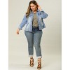 Agnes Orinda Women's Plus Size Classic Denim Long Sleeve with Pockets Fashion Jean Jackets - 3 of 4