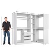 Aheaplus 72'' Set of 2 Corner Closet System with Drawers, Space-saving Closet Organizer with Hanging Rods and Storage Shelves - 2 of 4