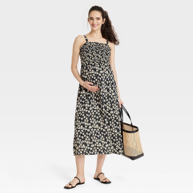 Sleeveless Smocked Midi Maternity Dress - Isabel Maternity by Ingrid & Isabel™, 3 of 4