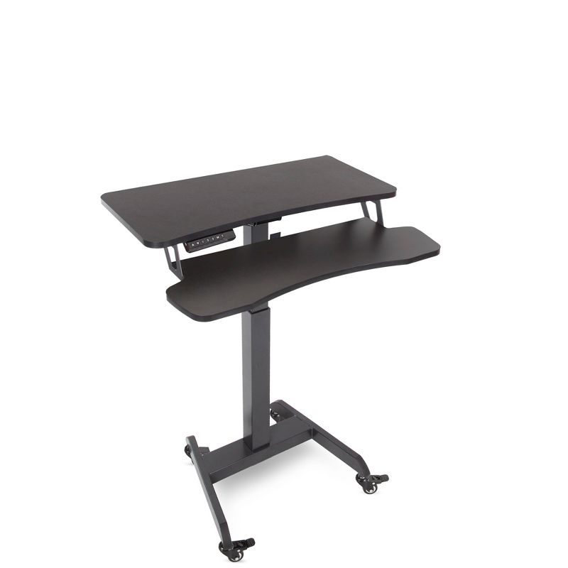 Cruizer Premier Electric Height Adjustable Mobile Podium with Keyboard Tray – Black – Stand Steady, 2 of 13