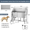 Dog Grooming Tub, Pet Bath Tub - 62'' Professional Stainless Steel with Retractable Stairs, Faucet/Showerhead for Large/Medium/Small Pets - 4 of 4
