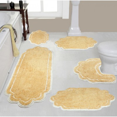 Allure Collection Cotton Tufted Bath Rug Set Set of 5 - Home Weavers