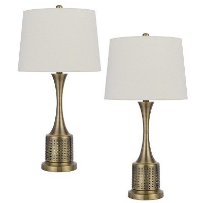 Cal Lighting 100W Toccoa metal table lamp. Priced and sold as pairs