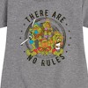 - Teenage Mutant Ninja Turtles - Leo and Brothers There Are No Rules Graphic Short Sleeve Fleece Dress - 2 of 4