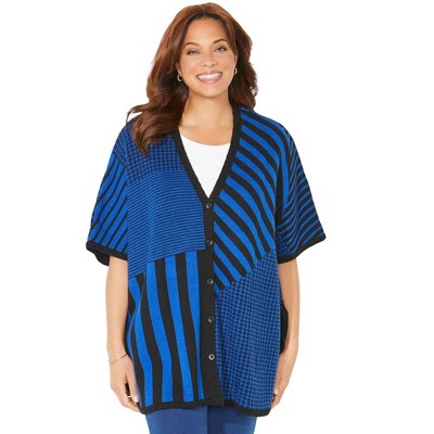 Catherines Women's Plus Size V-Neck Pullover Duster