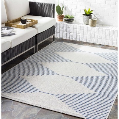 Hauteloom Stephan Blue & Cream Outdoor Rug